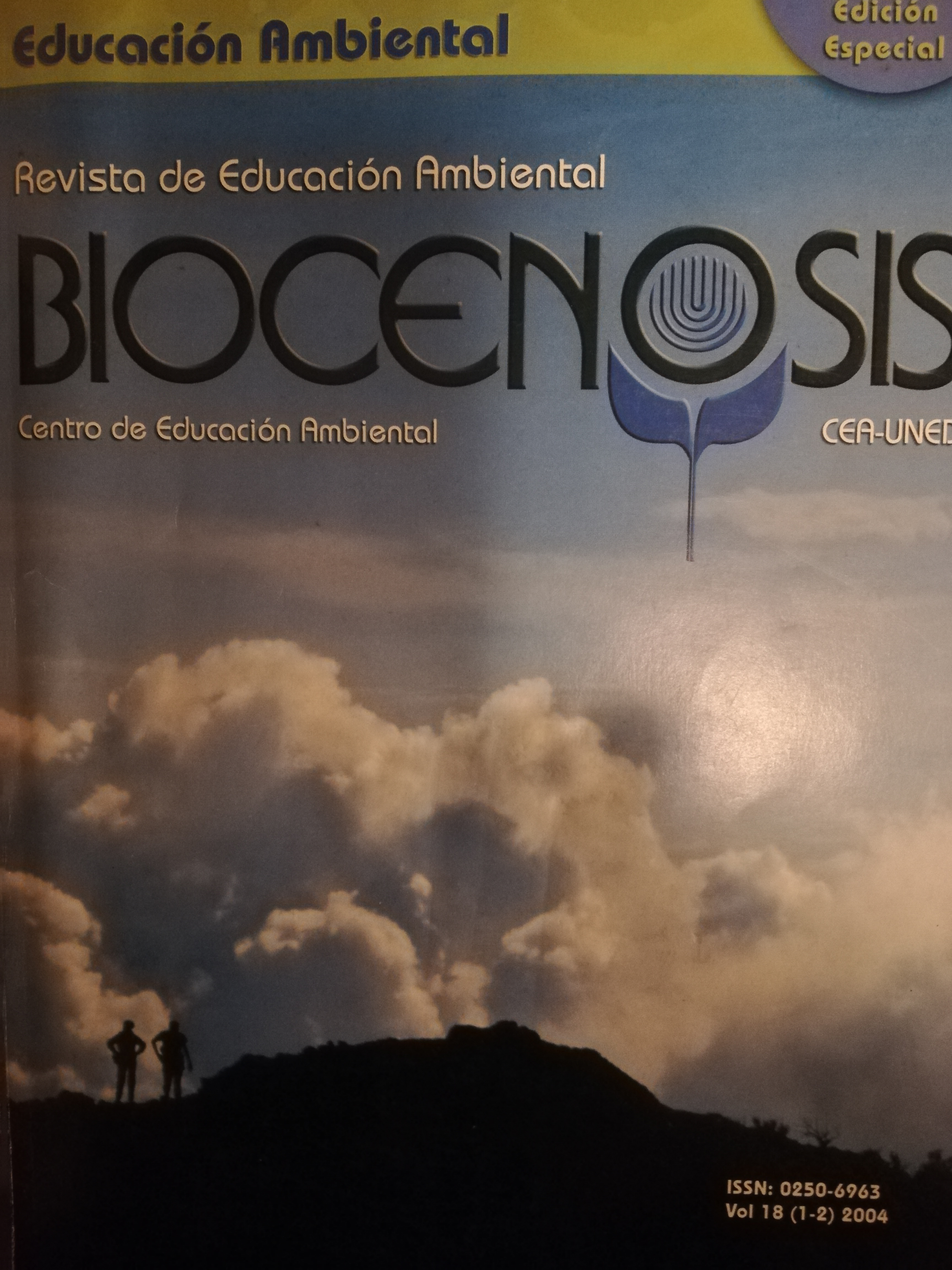 					Ver Vol. 18 Núm. 1-2 (2004): Biocenosis. Revista ambiental. Centro de Educación Ambiental- UNED
				