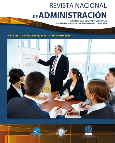 					View Vol. 6 No. 2 (2015): Revista Nacional de Administración
				
