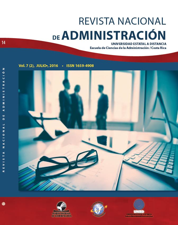 					Ver Vol. 7 Núm. 2 (2016): Revista Nacional de Administración
				