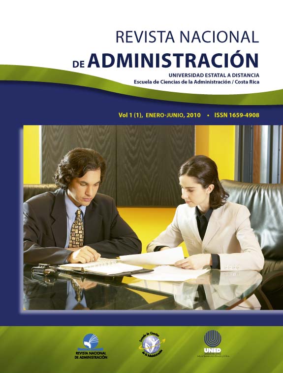 					Ver Vol. 1 Núm. 1 (2010): Revista Nacional de Administración
				