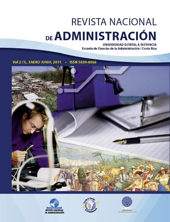 					View Vol. 2 No. 1 (2011): Revista Nacional de Administración
				